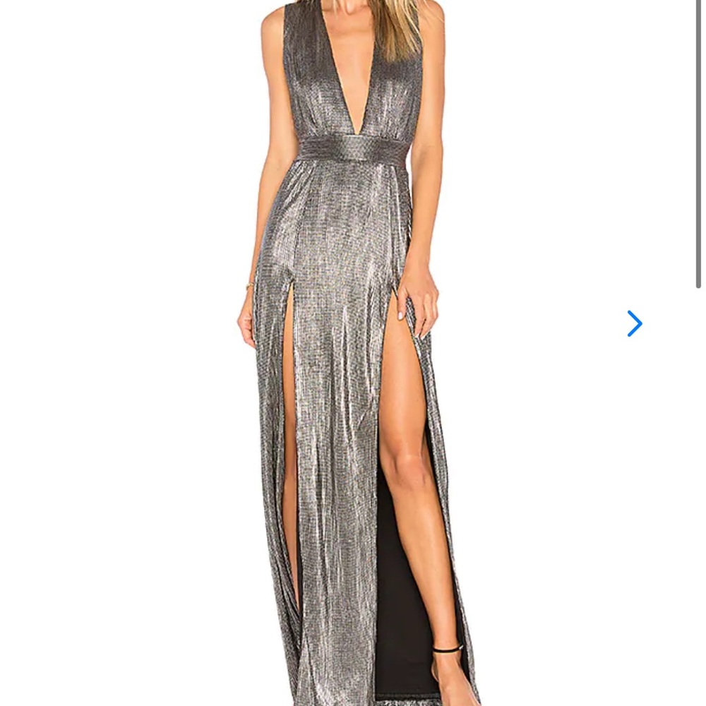 Silver Metallic Statement Gown